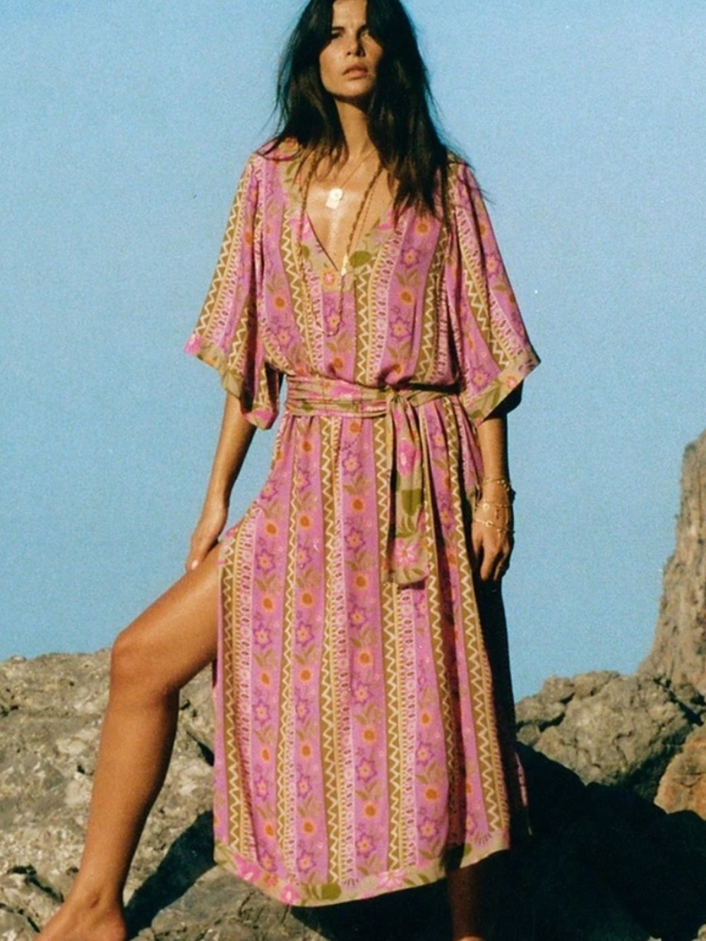 Spell Goldie Gown in Desert Rose size L